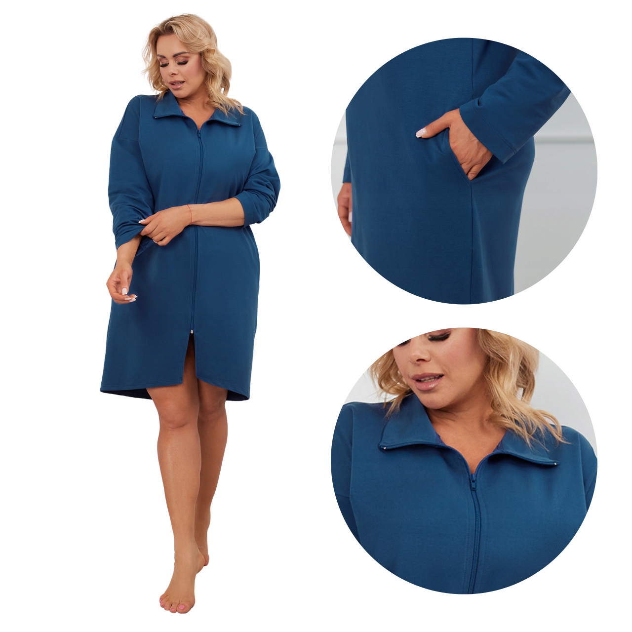 Župan Grafi s dlouhým rukávem, džínovina 8 Italian Fashion