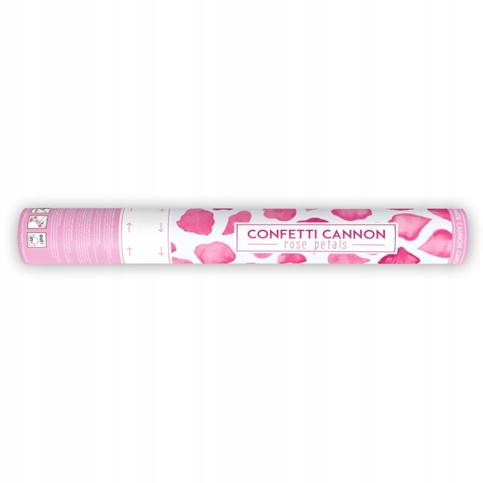 Tuba strzelająca konfetti płatki róż różowe, 40 cm EAN (GTIN) 5901157437938