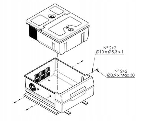 Lodówka kompresorowa Indel TB22AM szufladowa do Mercedes Actros MP4 Pojemność 25 l