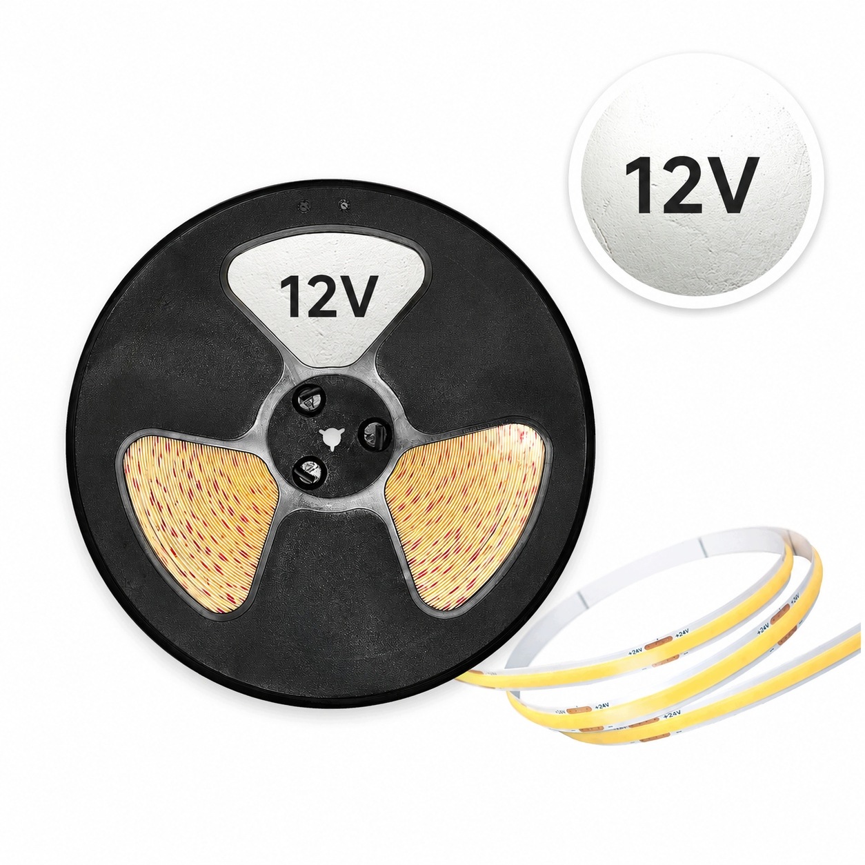 Led pásek Cob Line 12V 4000lm 10W/ 50M Role Pásek Neutrální Nebliká