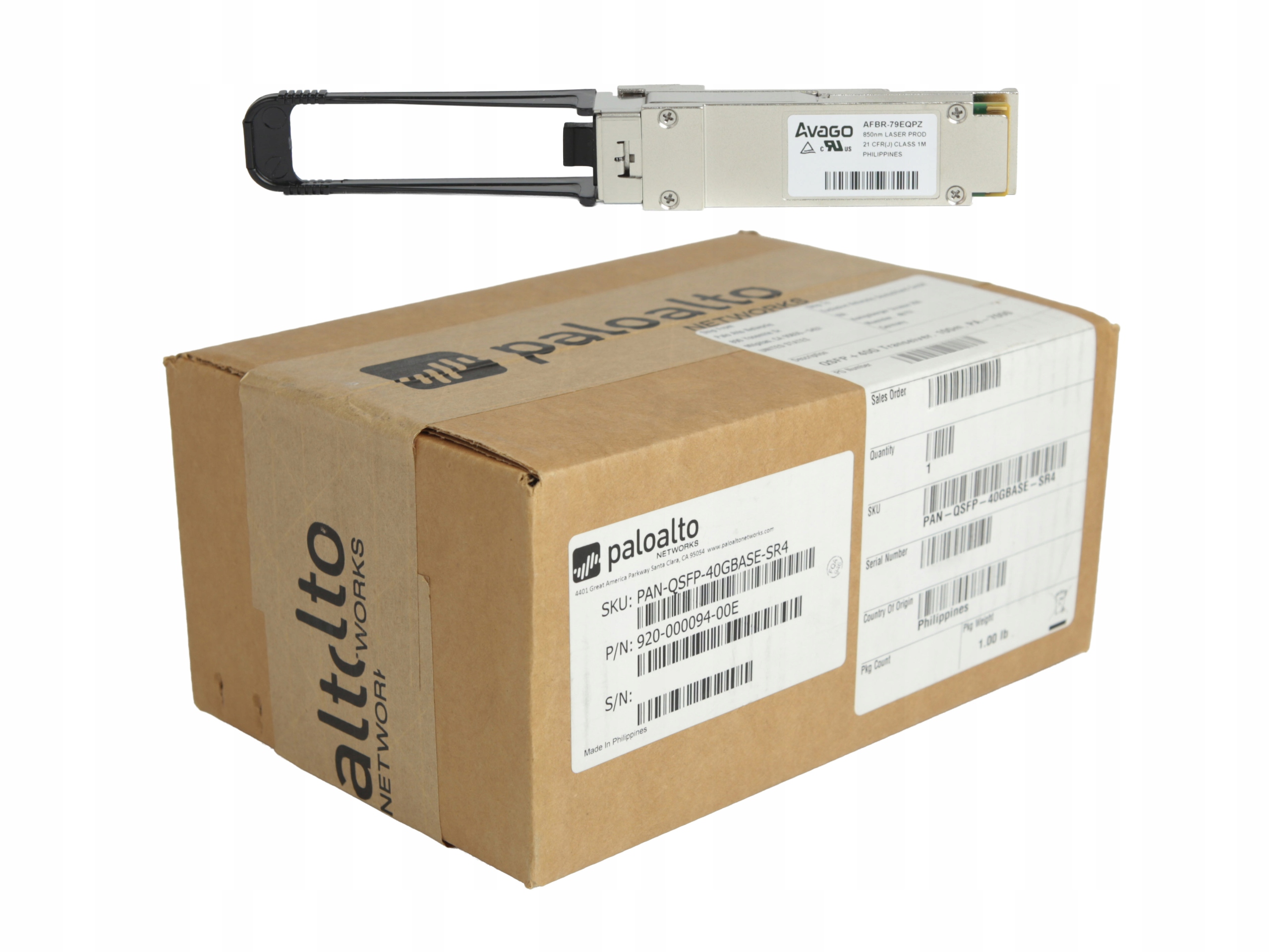 Vložka Qsfp+ Palo Alto PAN-QSFP-40GBASE-SR4 40Gbits 850nm 150m AFBR-79EQPZ