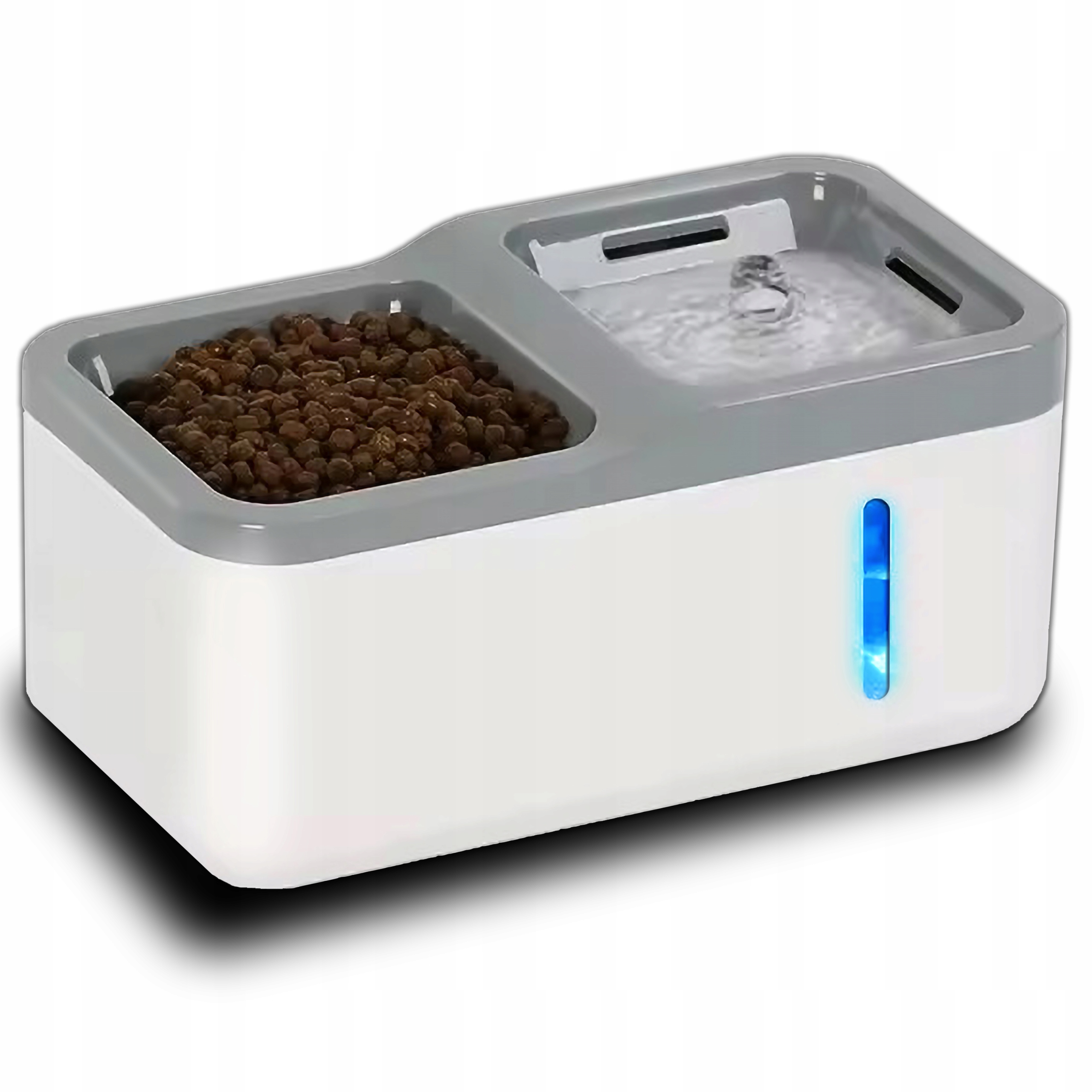 Levně Automatické Podšívka S Miskou 2v1 Fontána 1,5L Led Senzor pro kočky a psa