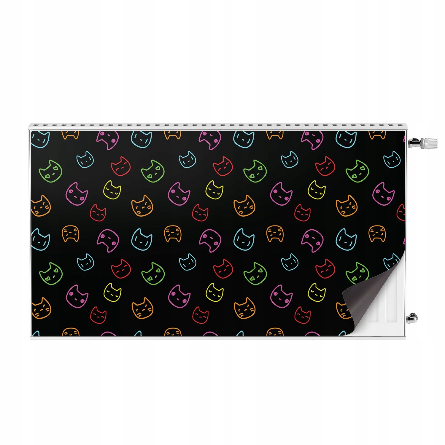 Magnetická krytka na radiátor Neonové kočky emoji