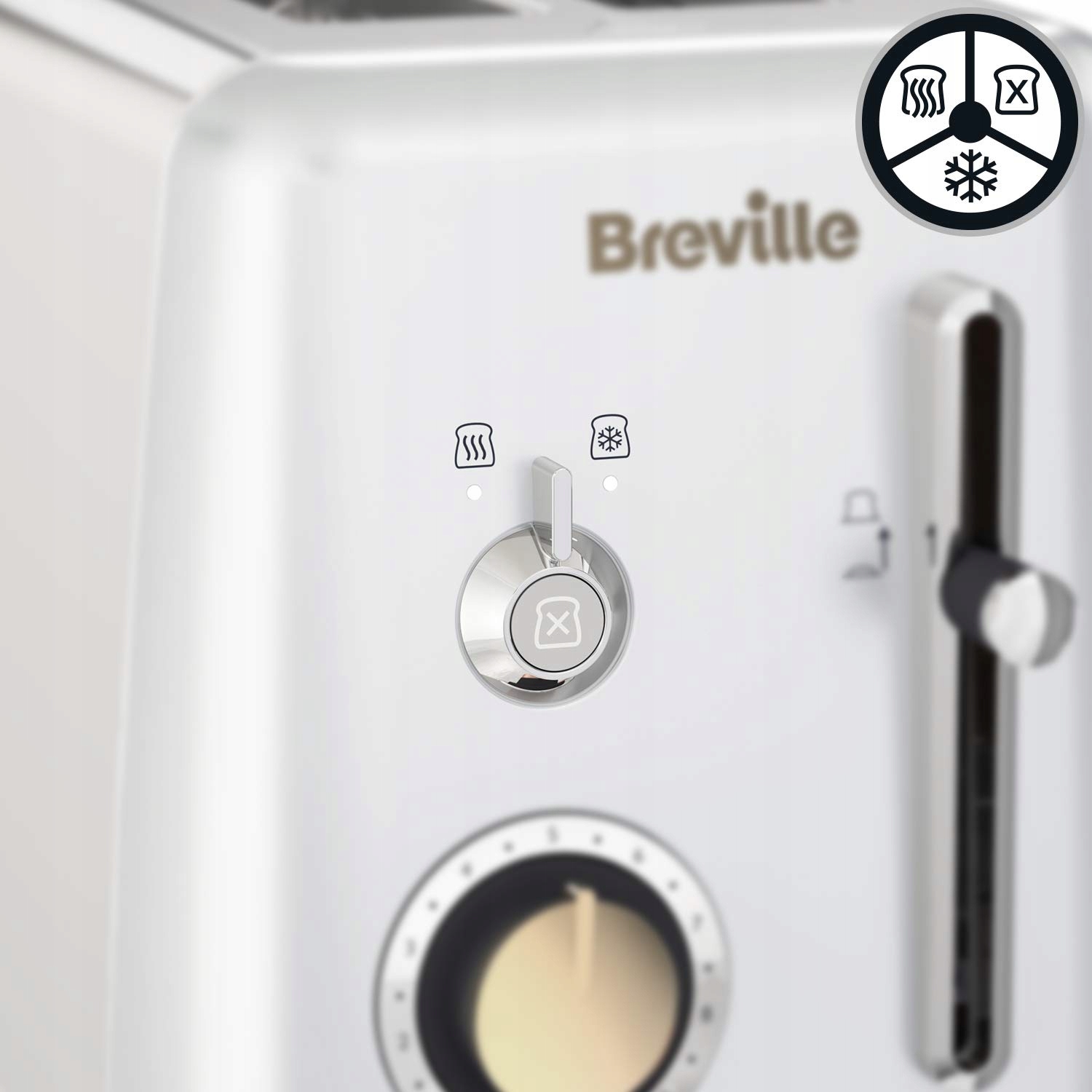 BREVILLE Toster Na 2 Kromki Mostra Srebrny Złote Akcenty — miniatura 5