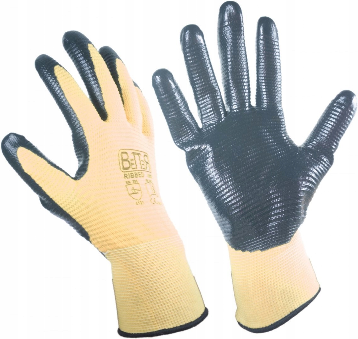 

Rękawice ochronne Ribbed 1 para, r. 10