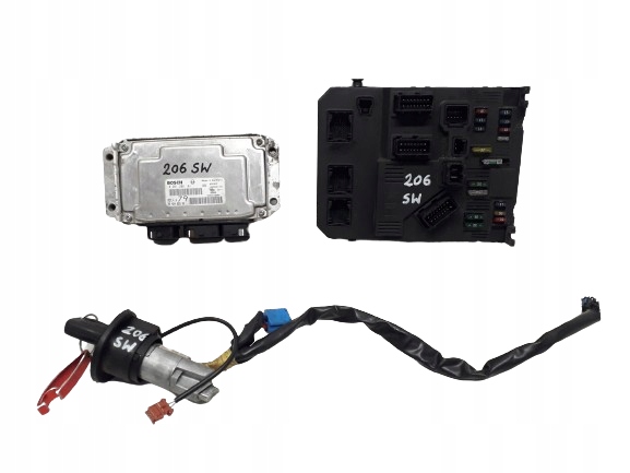 PEUGEOT 206 01-09 1.6 16V ZESTAW STARTOWY IMMO STEROWNIK 9643218980