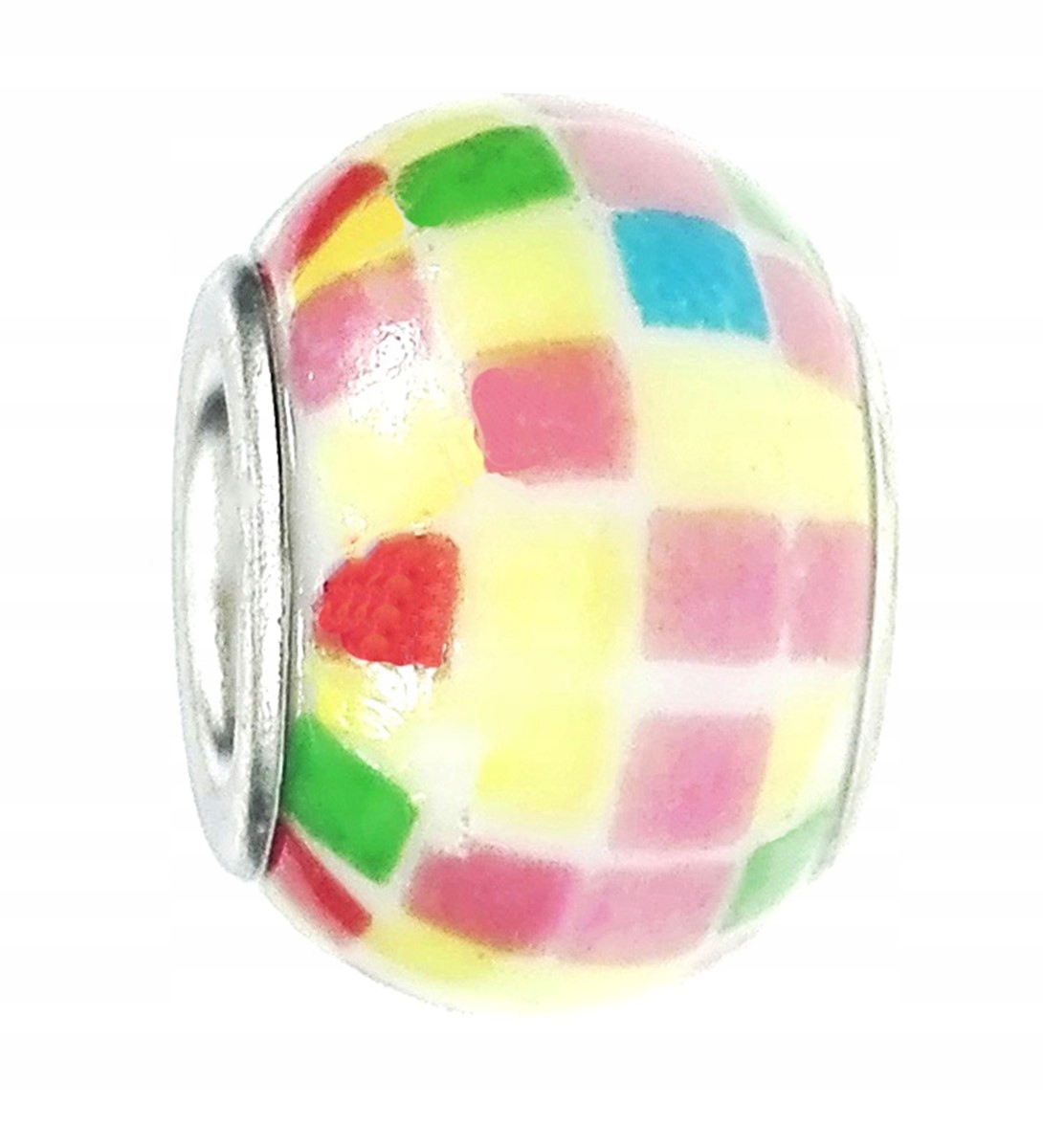 

Zawieszka beads ceramiczny w kratkę