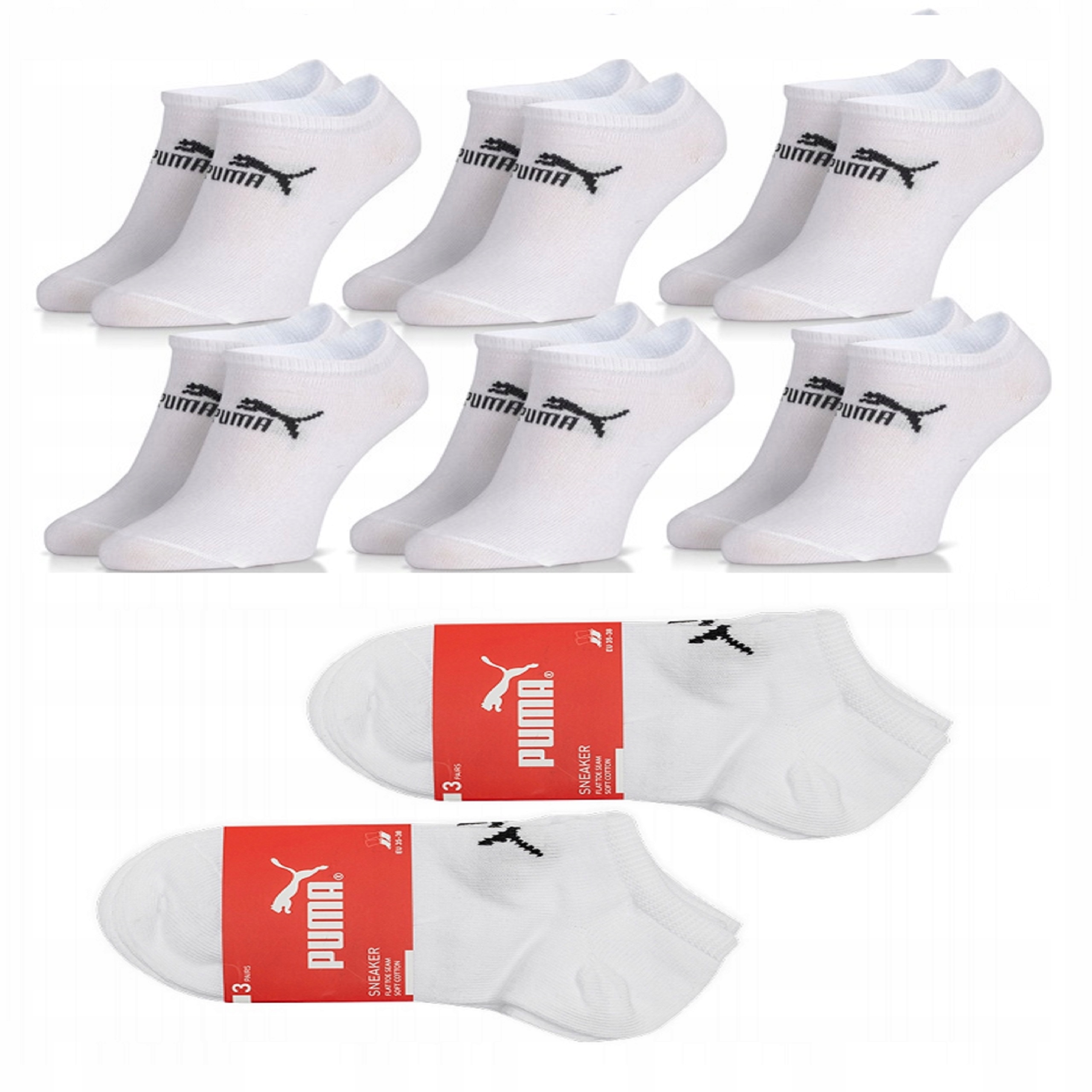 

Puma skarpety Sneaker stopki białe 6pack roz 35-38