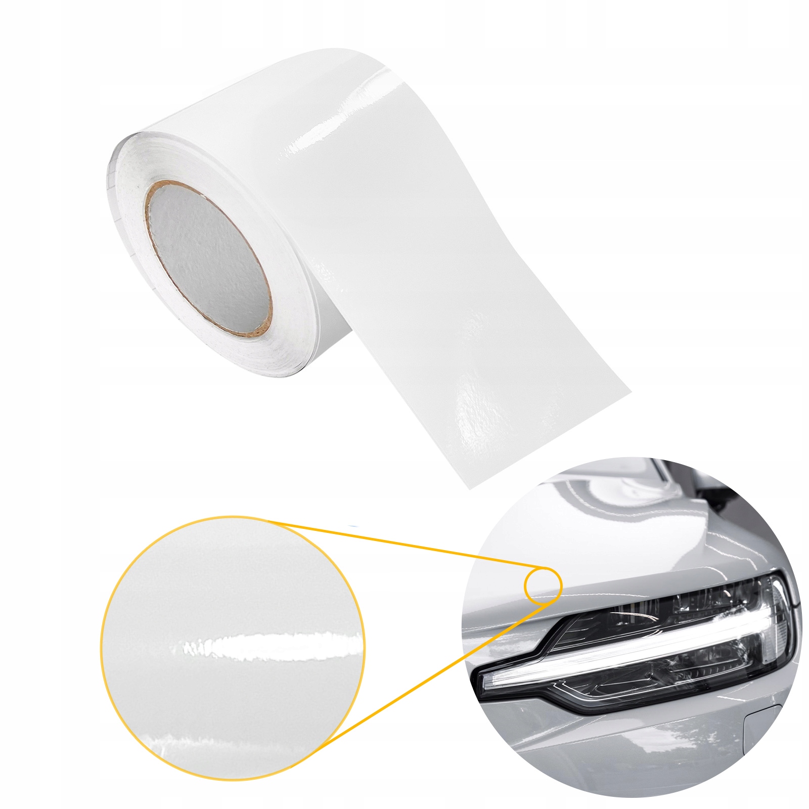 Fólie pro polepování karoserie interiéru vozidla, bílá páska