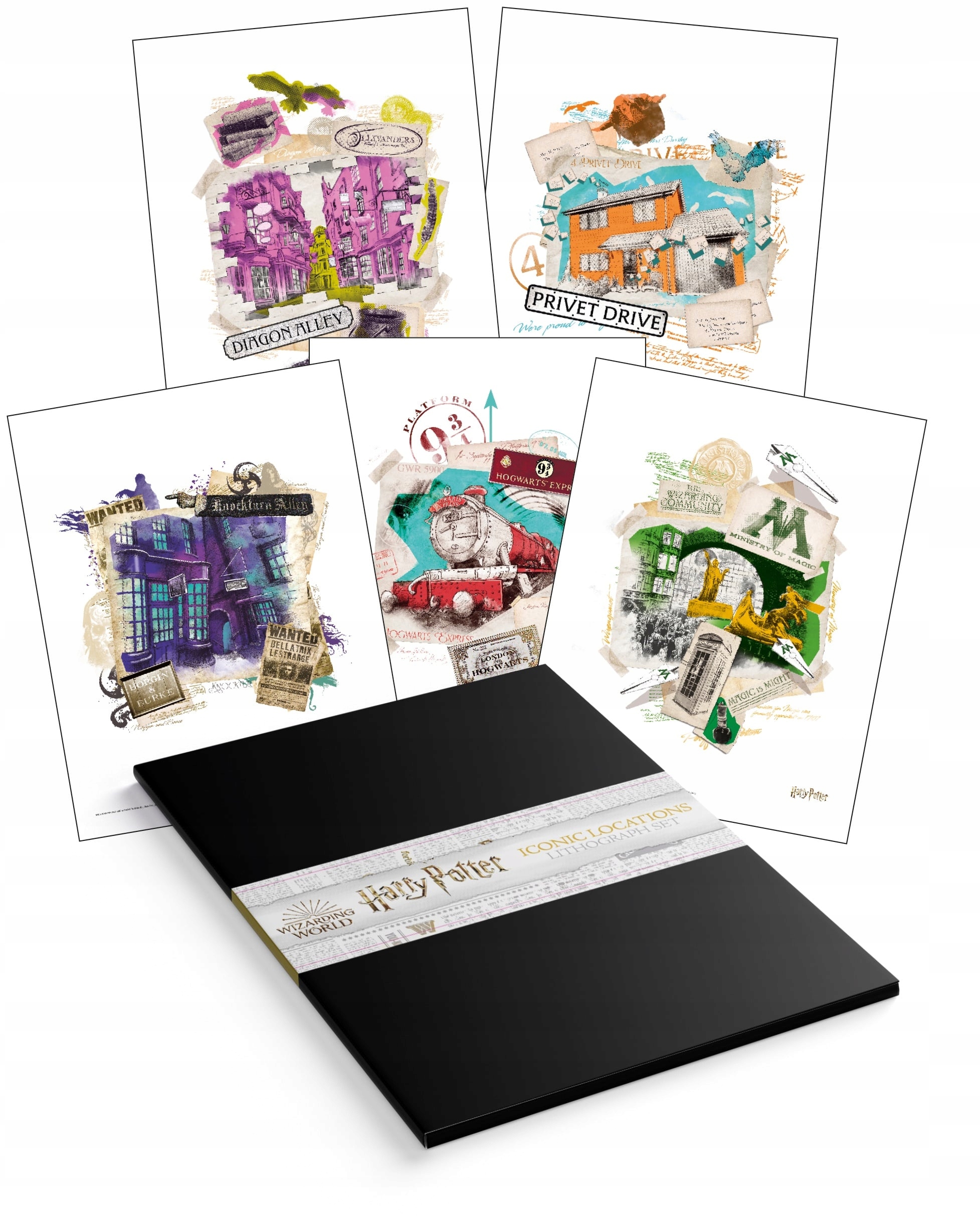 Fanattik Harry Potter Sada 10 litografií '36x28'