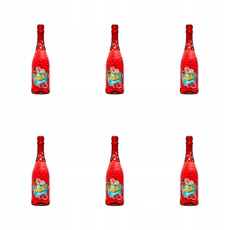 Sycený Nápoj Piccolo Šampaňské pro děti s jahodovou příchutí 750 ml X6