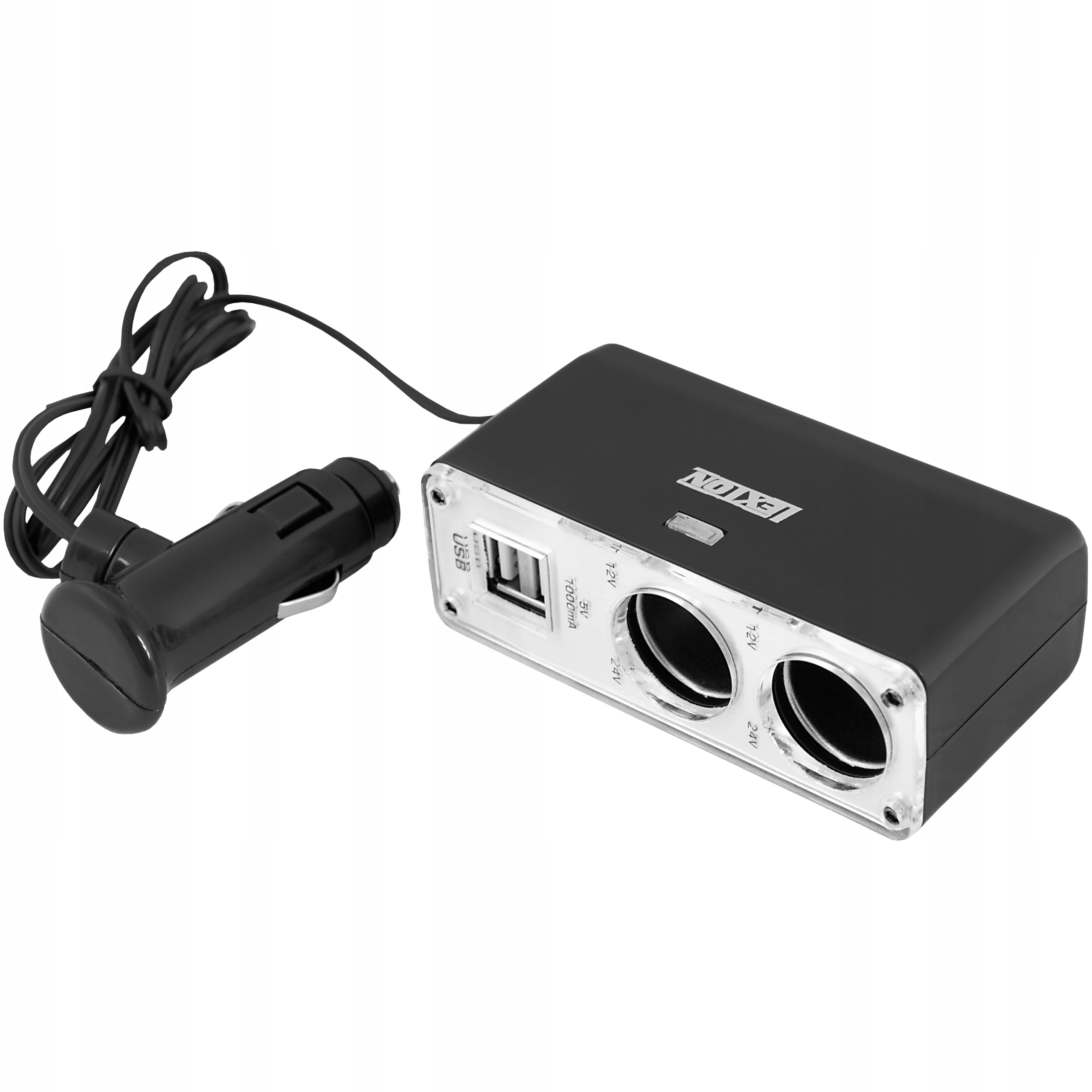 

Adapter Rozdzielacz Zapalniczki 2 Gniazda + 2 Usb