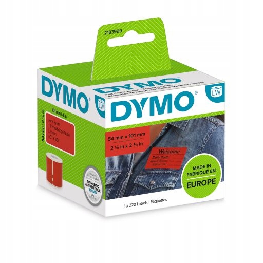 

Etykiety Dymo Lw czerwone 54x101mm 2133399 99014