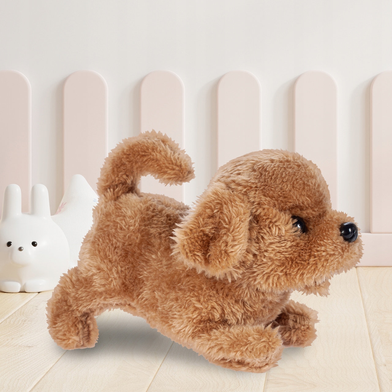 INTERAKTIVER HUNDEWELPE LÄUFT BELLENd. Material: unterschiedlicher Kunststoff