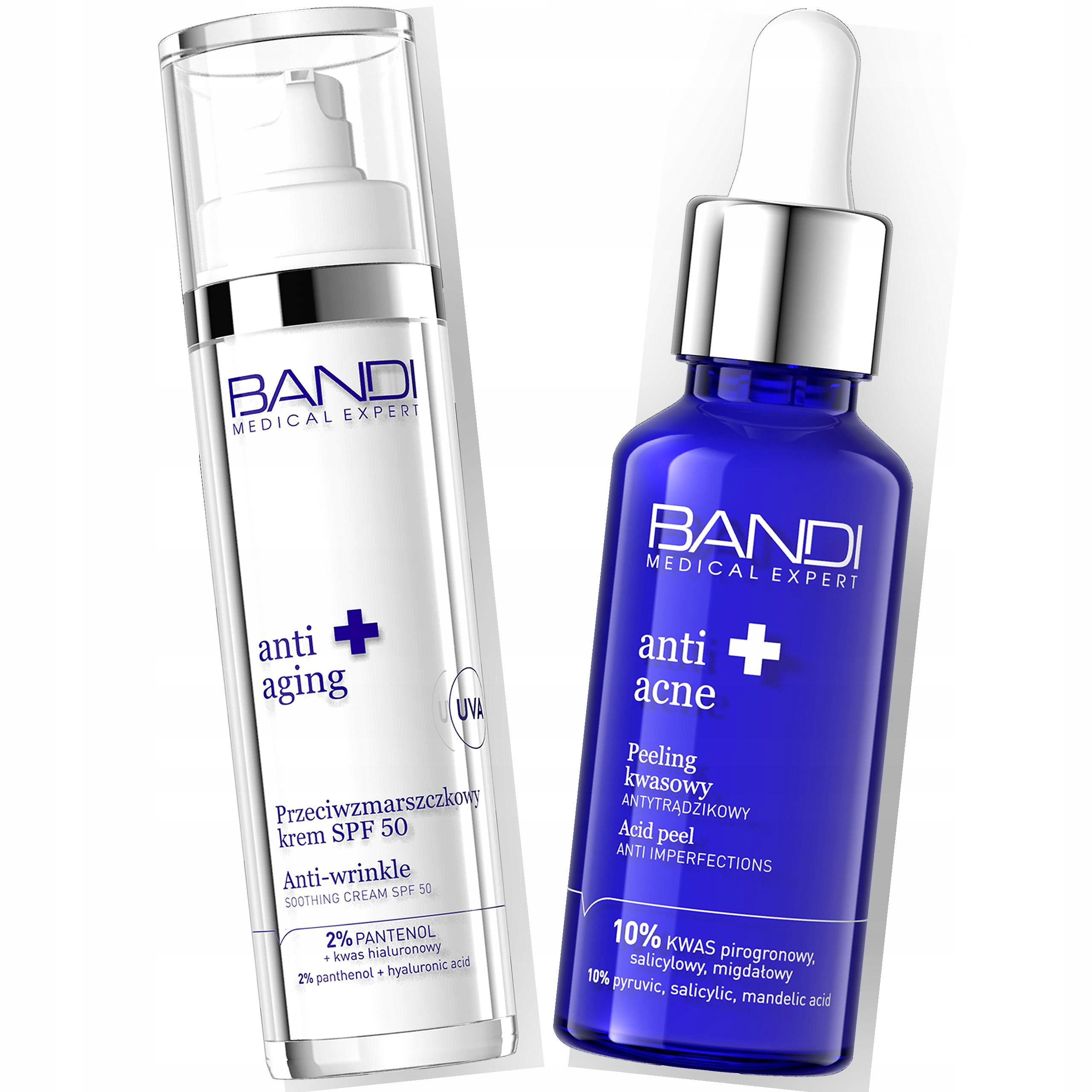 Nawilżający krem Spf 50 Peeling Anti Acne Bandi Ochrona i Gładkość-Zdjęcie-0