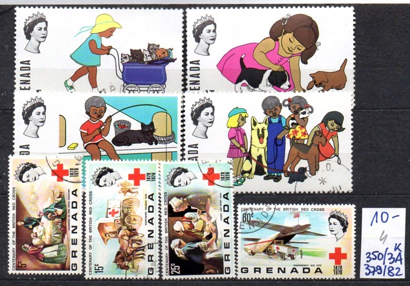 Grenada 4 , nr 350/ 3 A, 379/ 82 , komplet