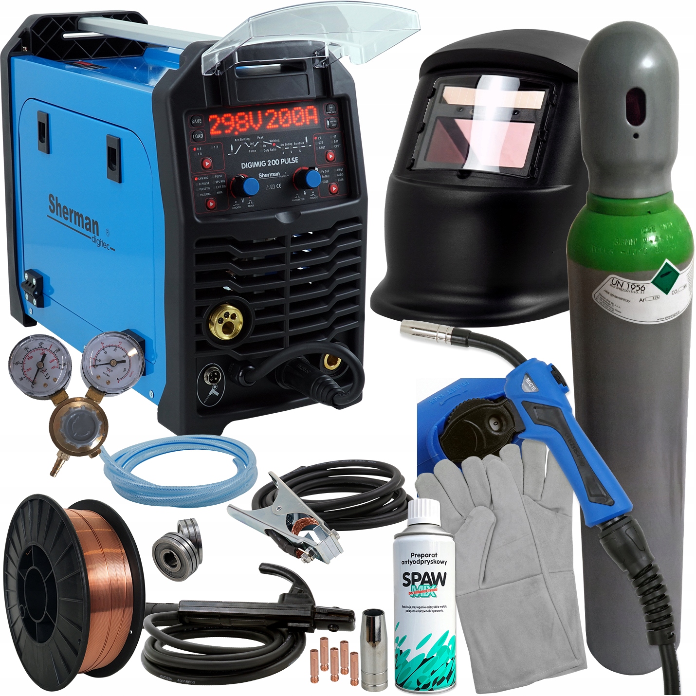 Spawarka inwertorowa migomat 3w1 MIG MAG TIG MMA