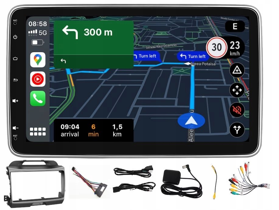 Rádio Navigácia Android Kia Sportage 2010-2015 Wifi Carplay 2GB 64GB