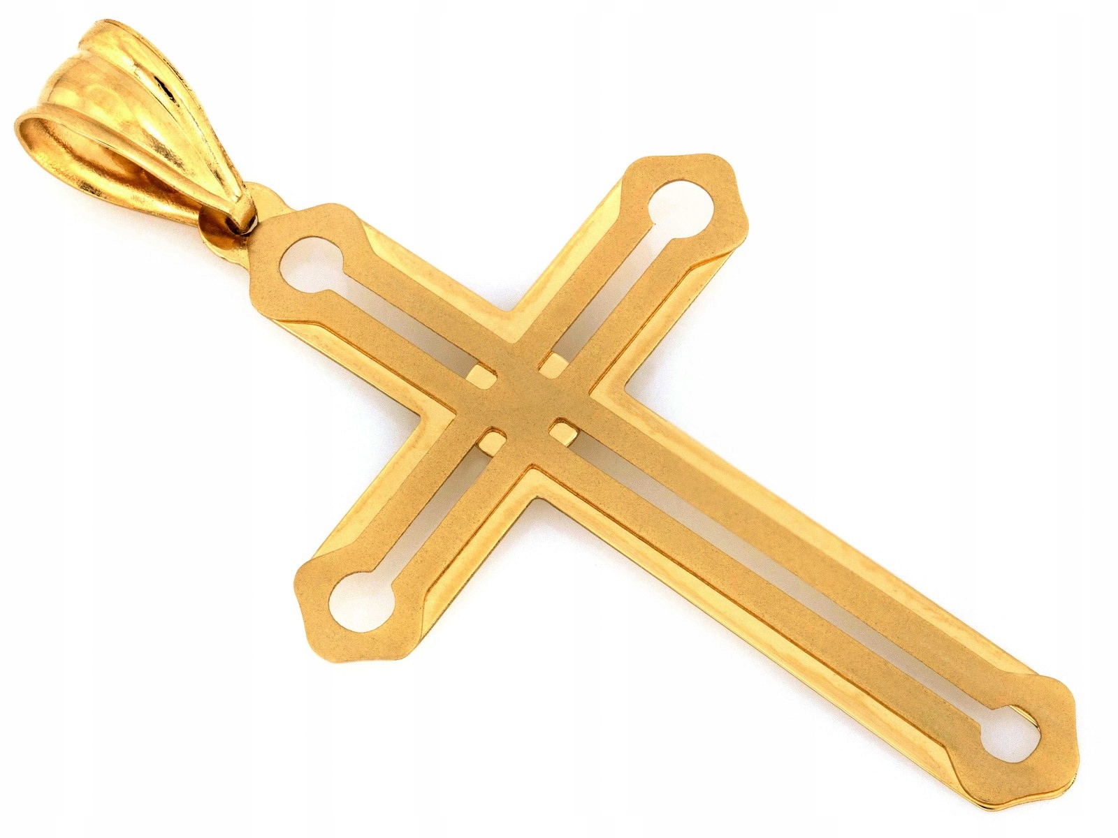 Zlatý Přívěsek Křížek se saténem 14k, váha 1.28 g, šperky bez obrázku