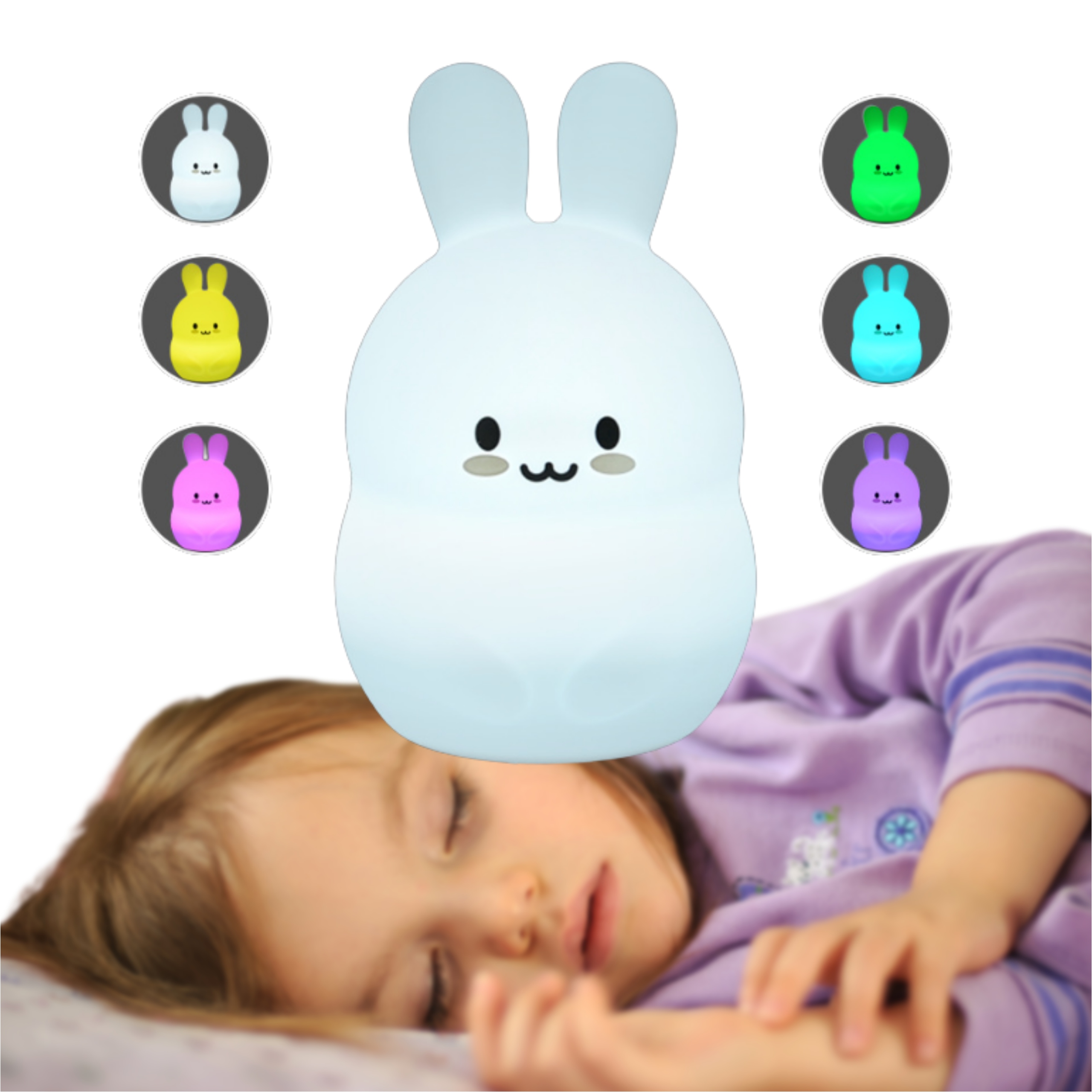 

Lampka Nocna Led Dla Dzieci Krolik Rgb Lampa