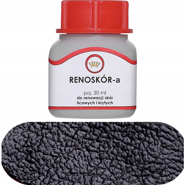 Farba do skóry lakier Renoskór 30ml czarny połysk