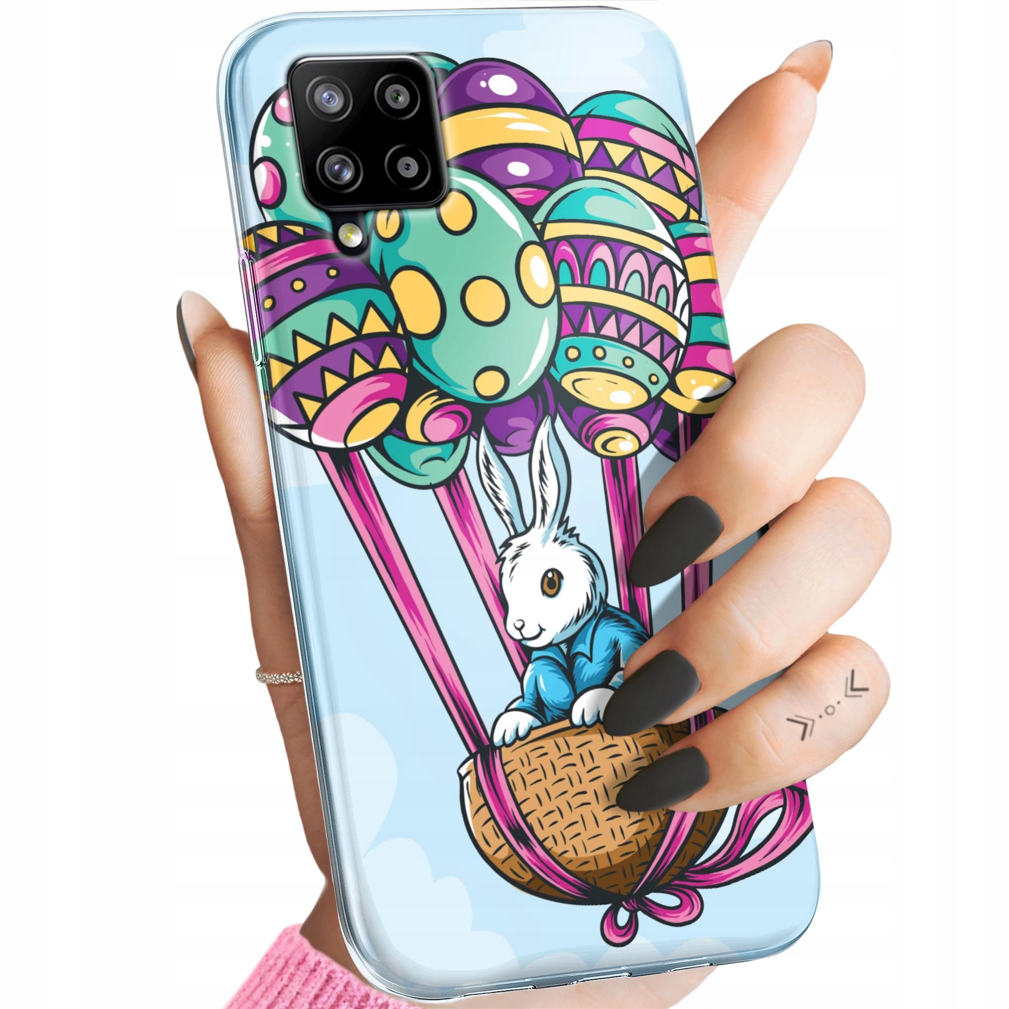 Etui Do Samsung A42 5G Wielkanoc Jajko Królik Koszyk Obudowa Case