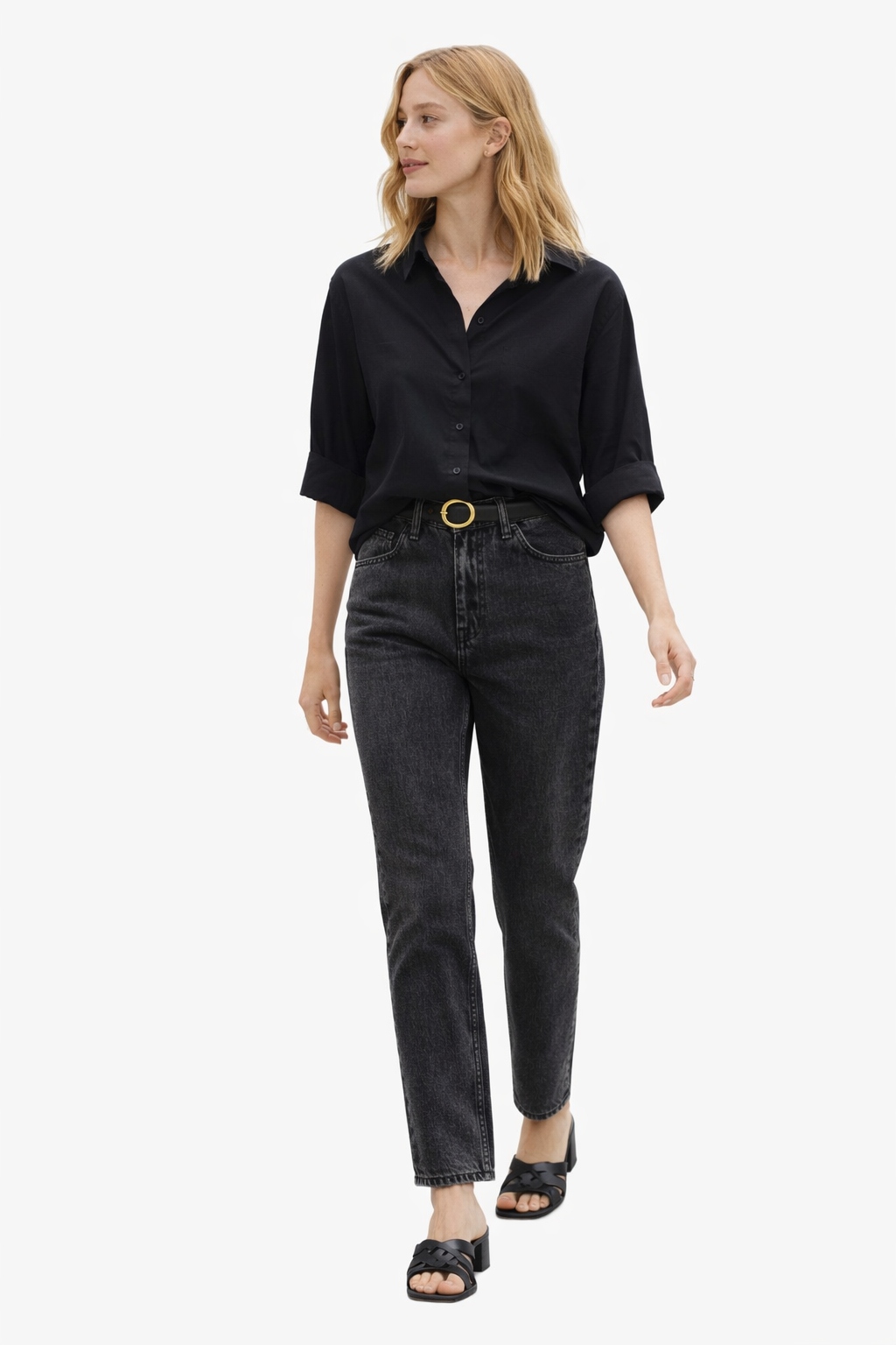 Pepe Jeans Šedé Džíny Mom Jeans S Vysokým Pasem A Oděrkami 25/28 I3C