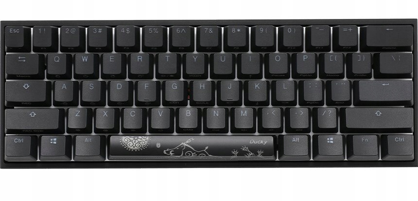 Ducky Mecha Mini klawiatura Dołączona myszka Gaming USB Angielski Czarny