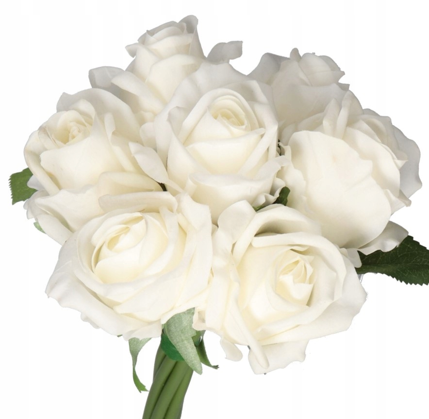 SZTUCZNE KWIATY JAK ŻYWE RÓŻA RÓŻE GUMOWE BUKIET