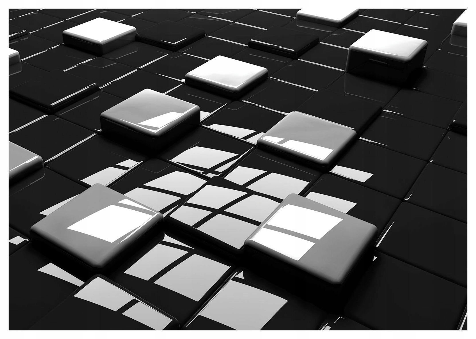 Fototapeta Geometrické černobílé krychle abstrakce 312x219 lepidlo