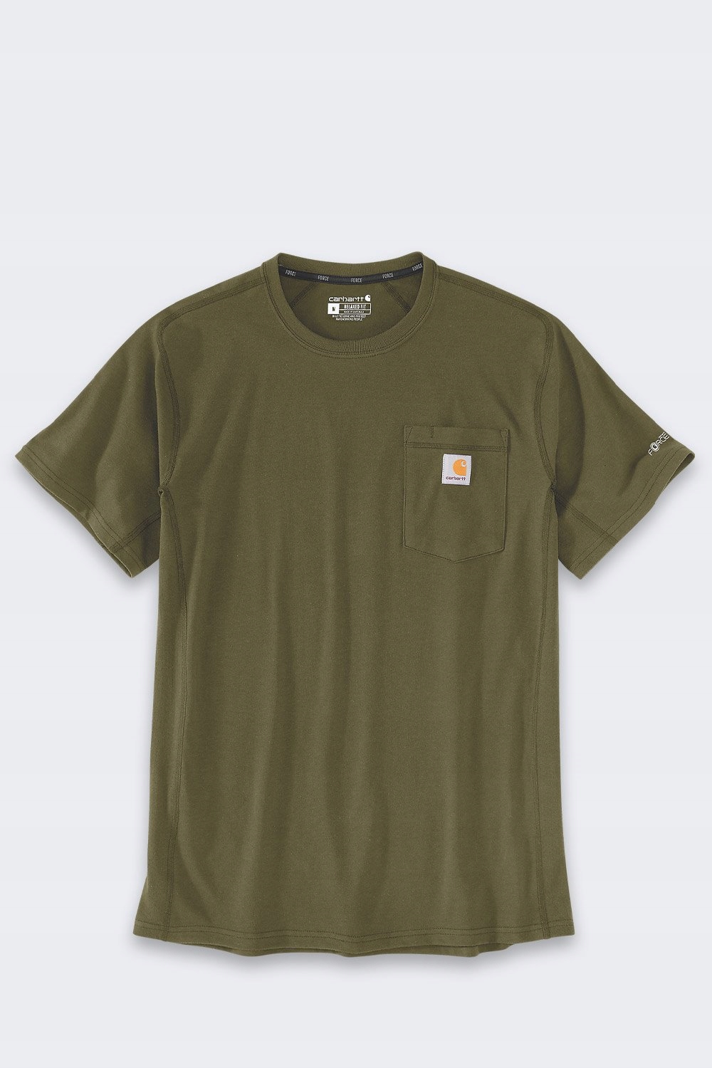 Tričko Carhartt Force Mid Ss Pocket Dark Bronzed