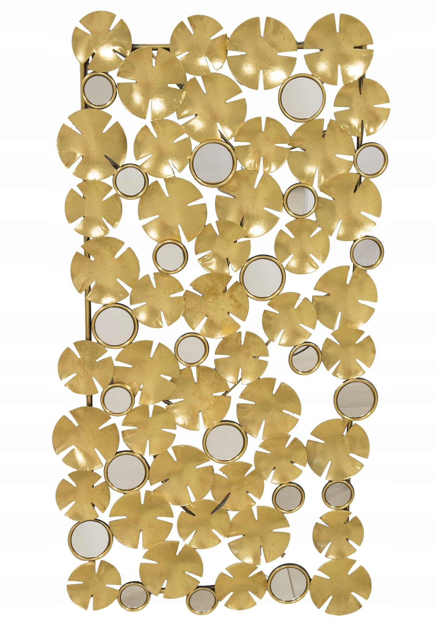 Nástenná dekorácia kovová zrkadlová zlatá