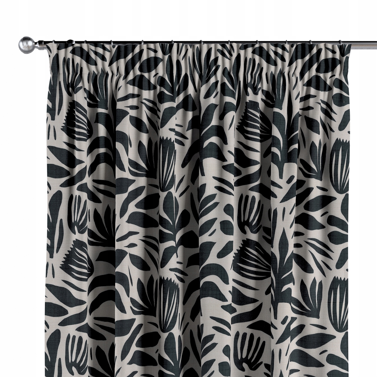 Záves na zvlnenej páske 1 ks 130x260 cm čierny