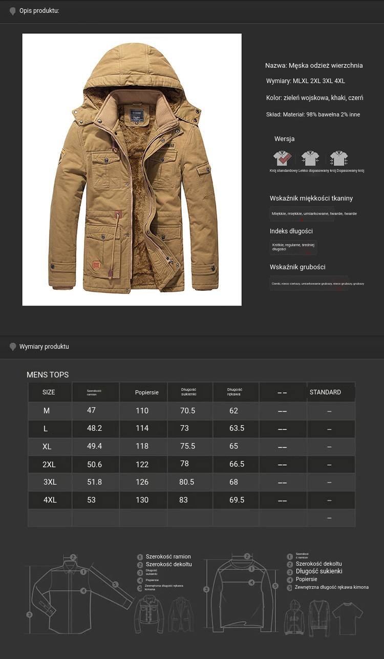 Pánska midi fleecová bunda s kapucňou čierna farba