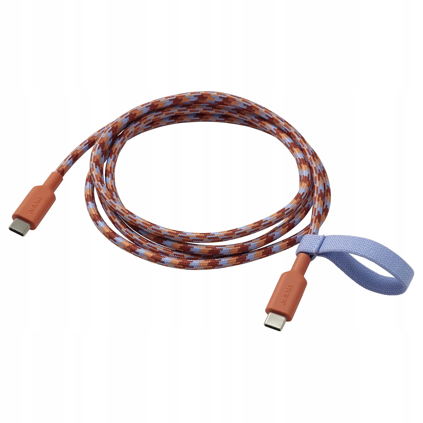 Ikea Lillhult kabel Usb-c do Usb-c 1.5 m pomarańczowy/liliowy
