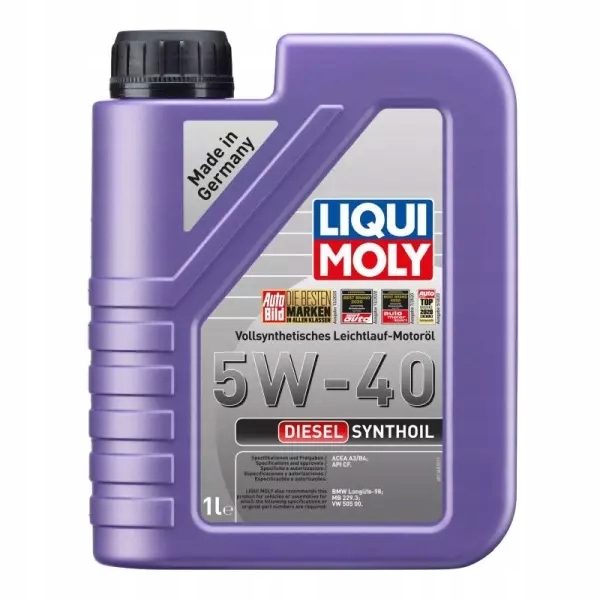 LIQUI MOLY DIESEL SYNTHOIL 5W40 CF ACEA B4 8L Klasa lepkości SAE 5W-40