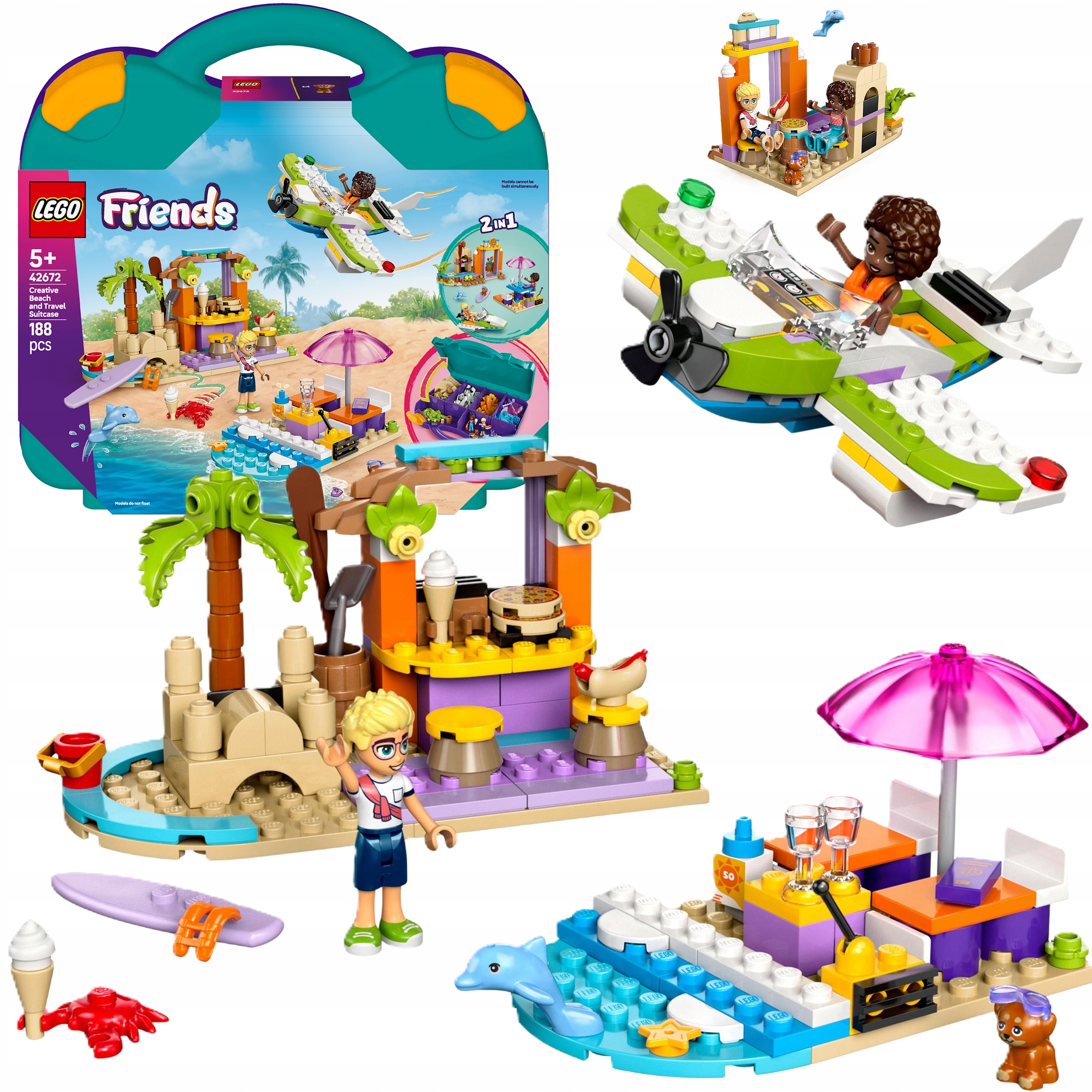 Klocki Lego 42672 Friends Kreatywna Walizka Plażowa Zestaw