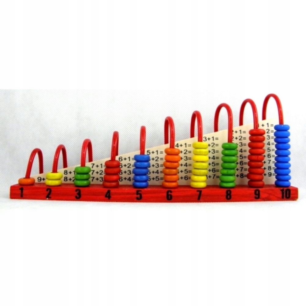 DWUSTRONNE LICZYDŁO drewno MONTESSORI edukacyjne Marka Wooden Toy Series