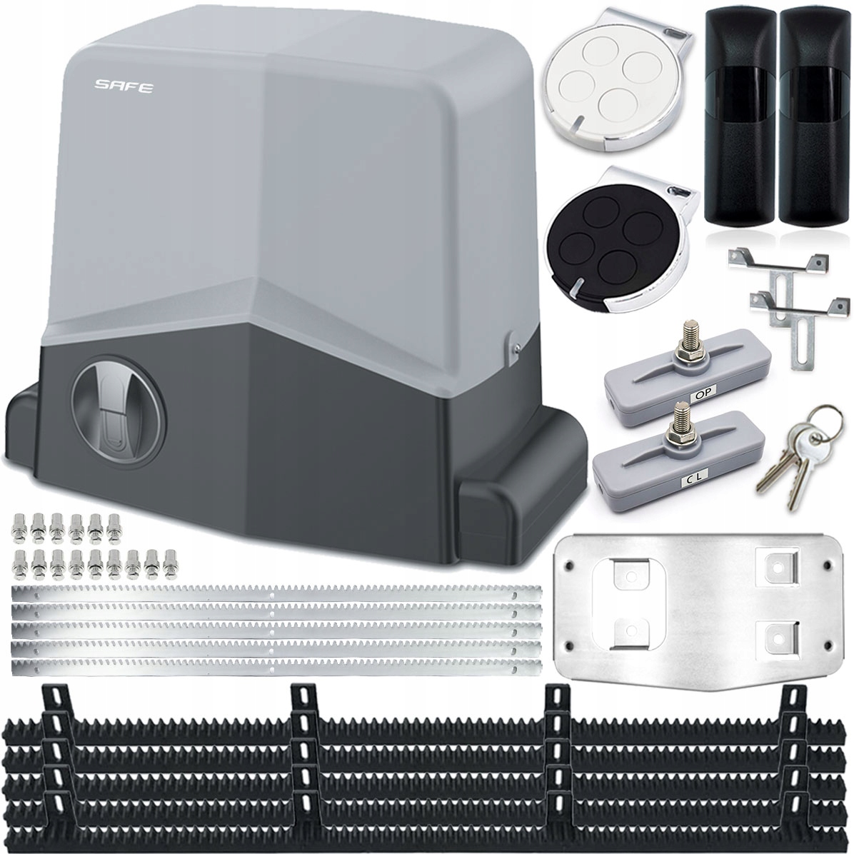 Sada Pohonů Pro Posuvnou Bránu Lišty 2 Ovladače 5X Lišty Automat Pro Bránu