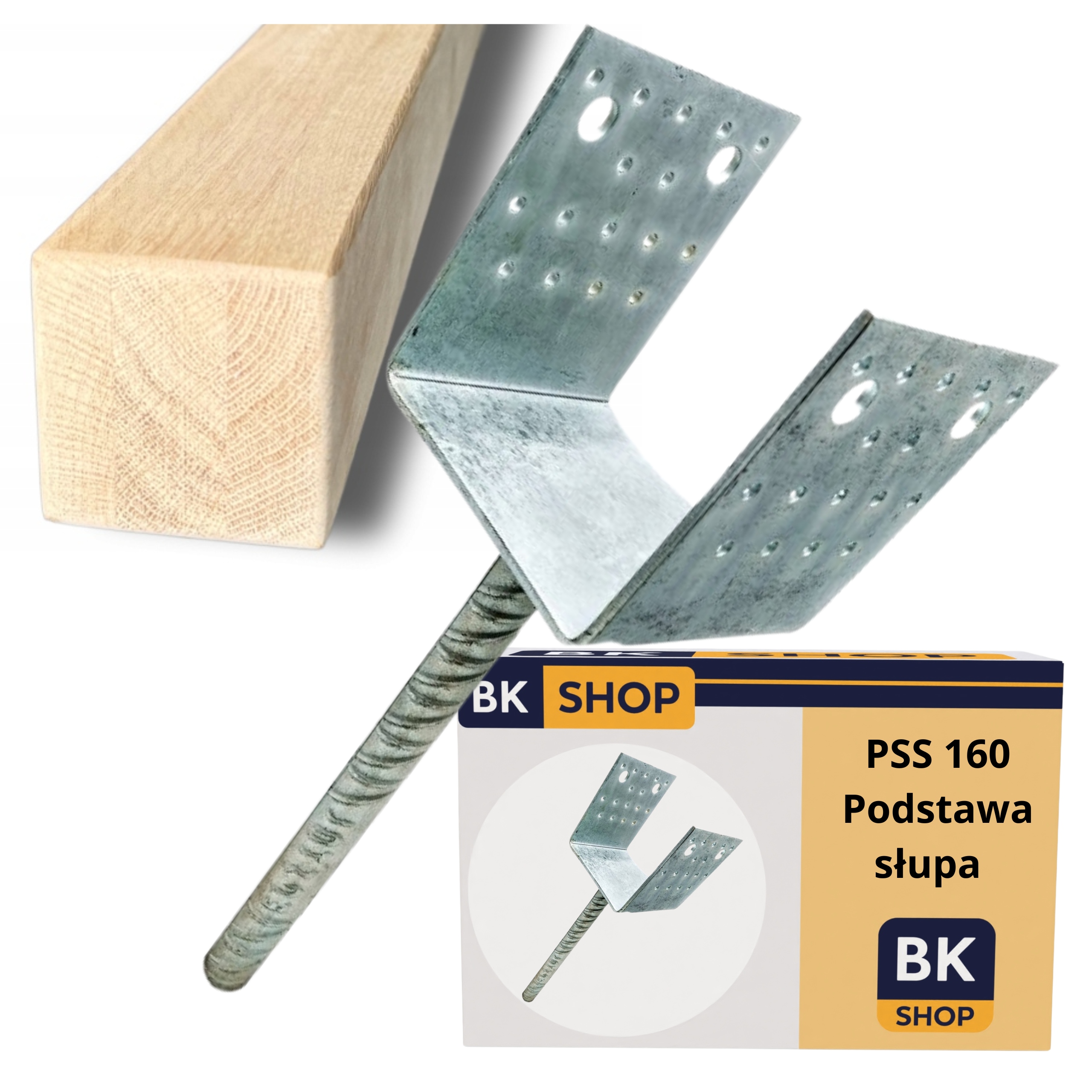 Základna Sloupku Kotvící Kolík Pss 160 Pro Zazdění 4 mm Kotvící Kolík, Palisáda 4 ks