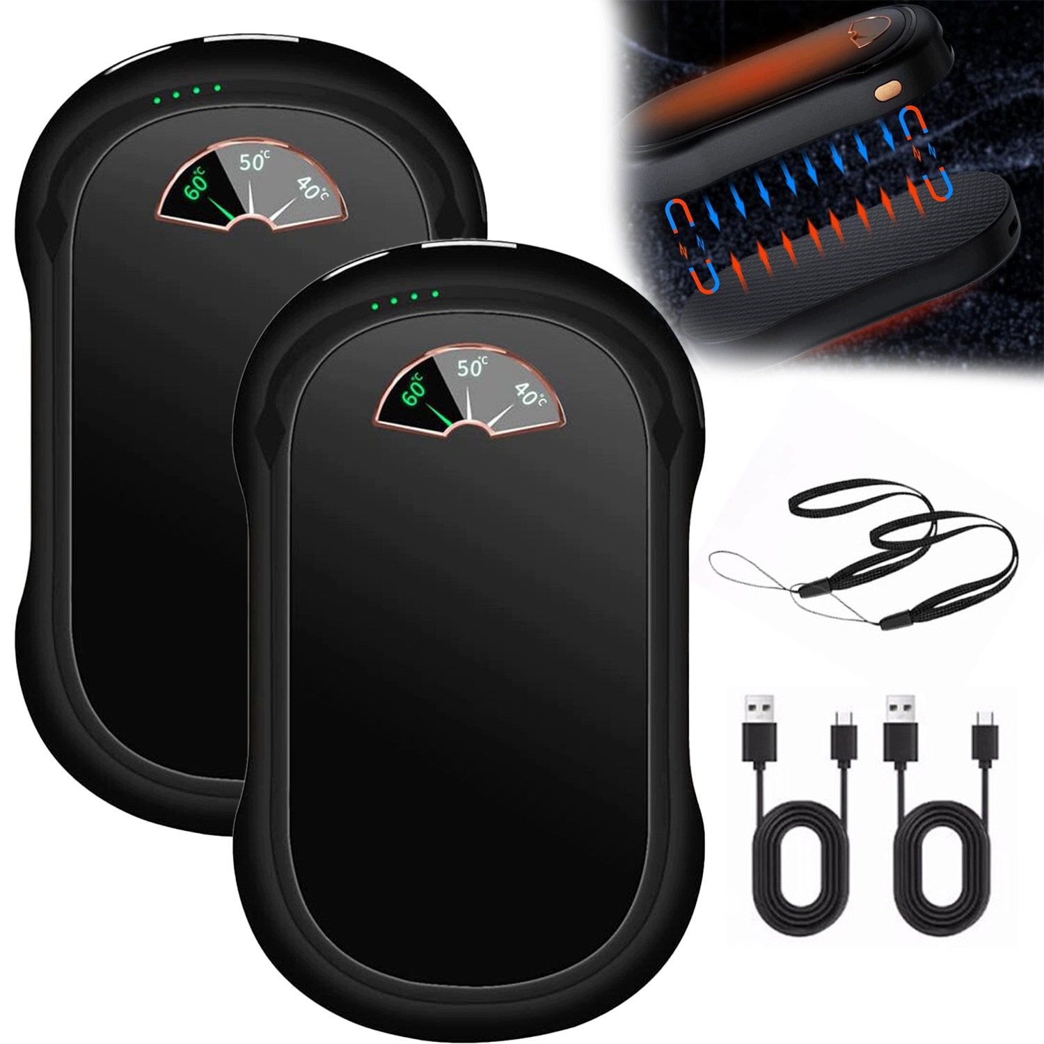 Ohřívač Rukou 2V1 Powerbank 10000MAH Elektrický Rychlé Nabíjení Usb