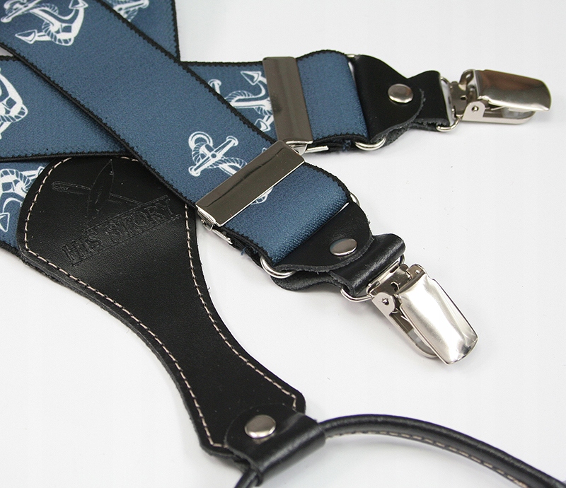 Szerokie Męskie Szelki w Kotwice - HIS STORY Marka inna