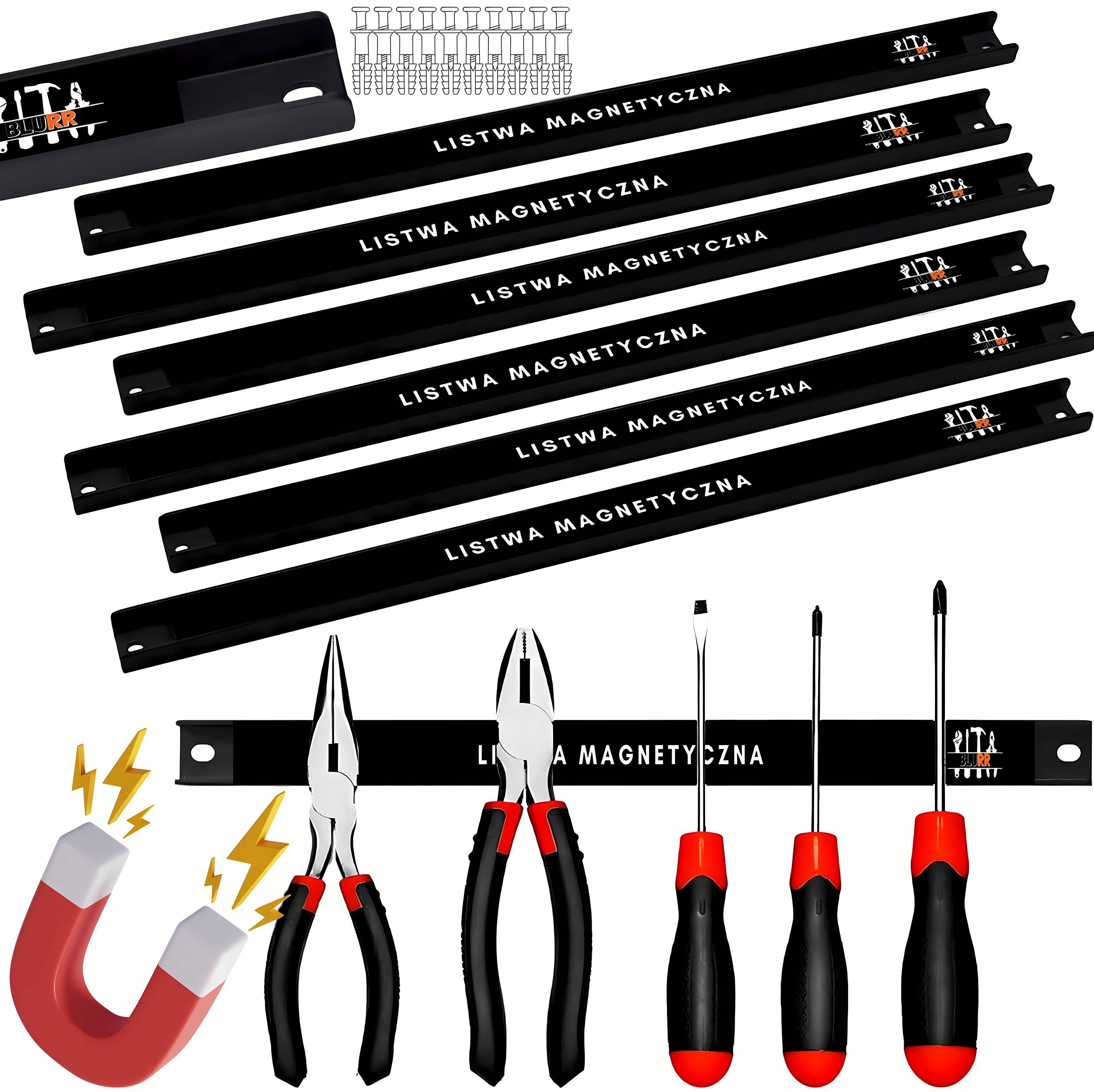 Magnetická Lišta Magnetické Lišty Na Nářadí 6 Kusů Délka 45 cm