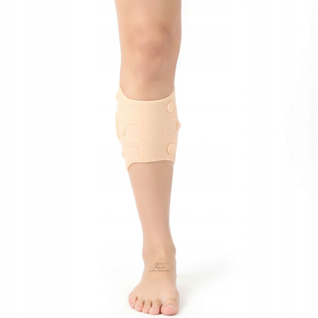 OPASKA MAGNETYCZNA NA ŁYDKĘ STABILIZATOR - 8 MAGNESÓW - DLA SPORTOWCÓW Kolor beżowy