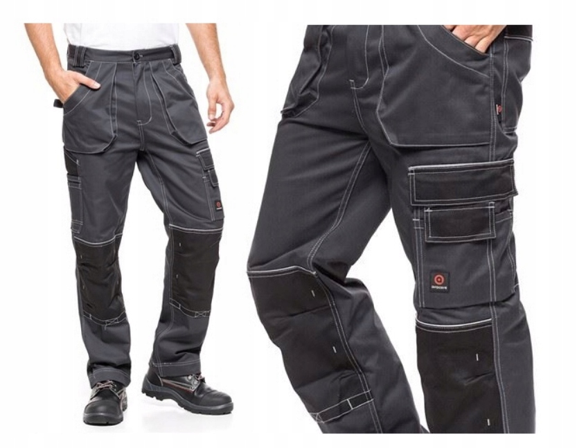 Spodnie Robocze Do Pasa Mocne Monterskie R 58 Męskie Uniwersalne