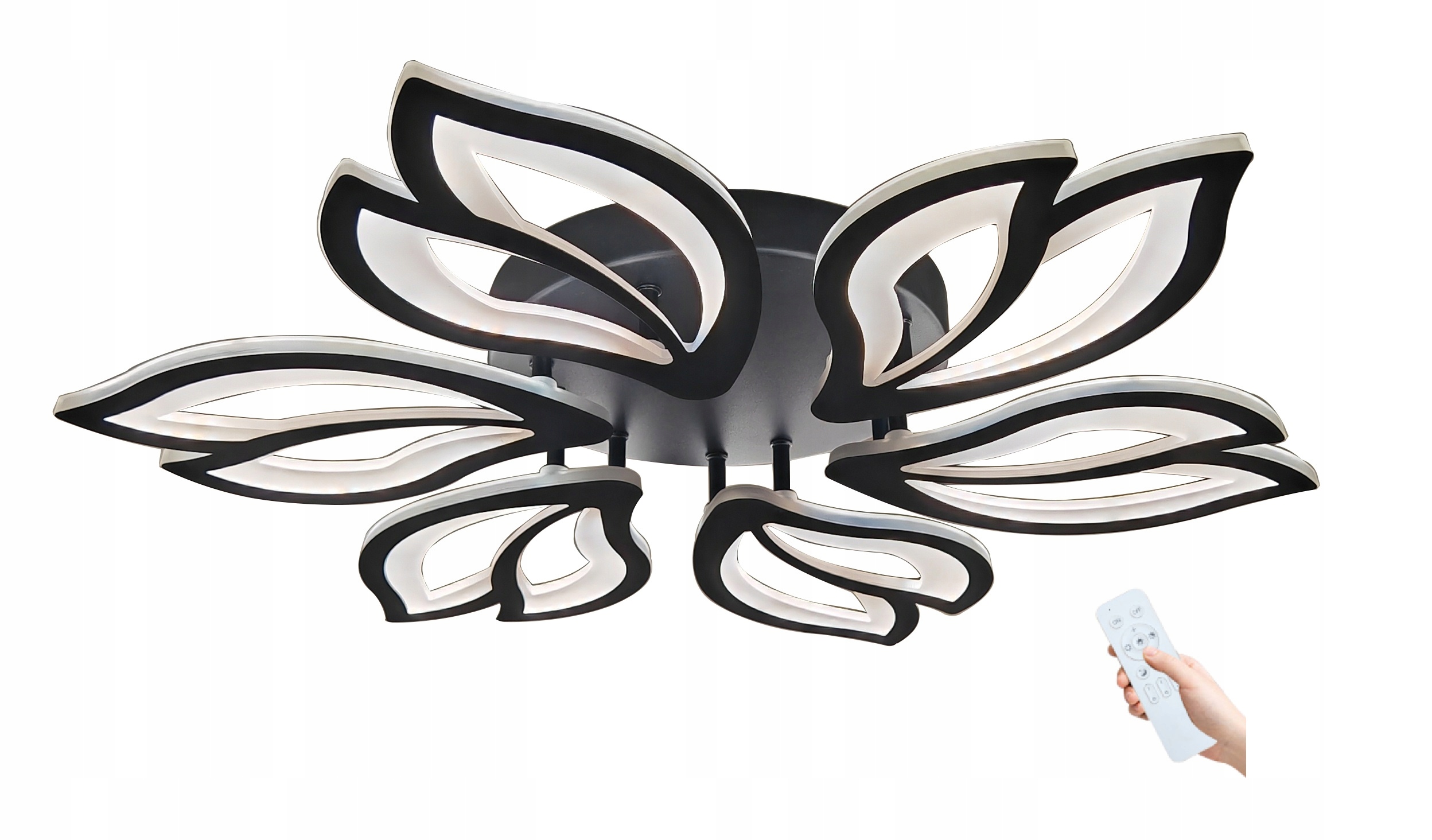 Lampa Led Plafon Sufit Żyrandol 71 W Pilot Kwiat 6