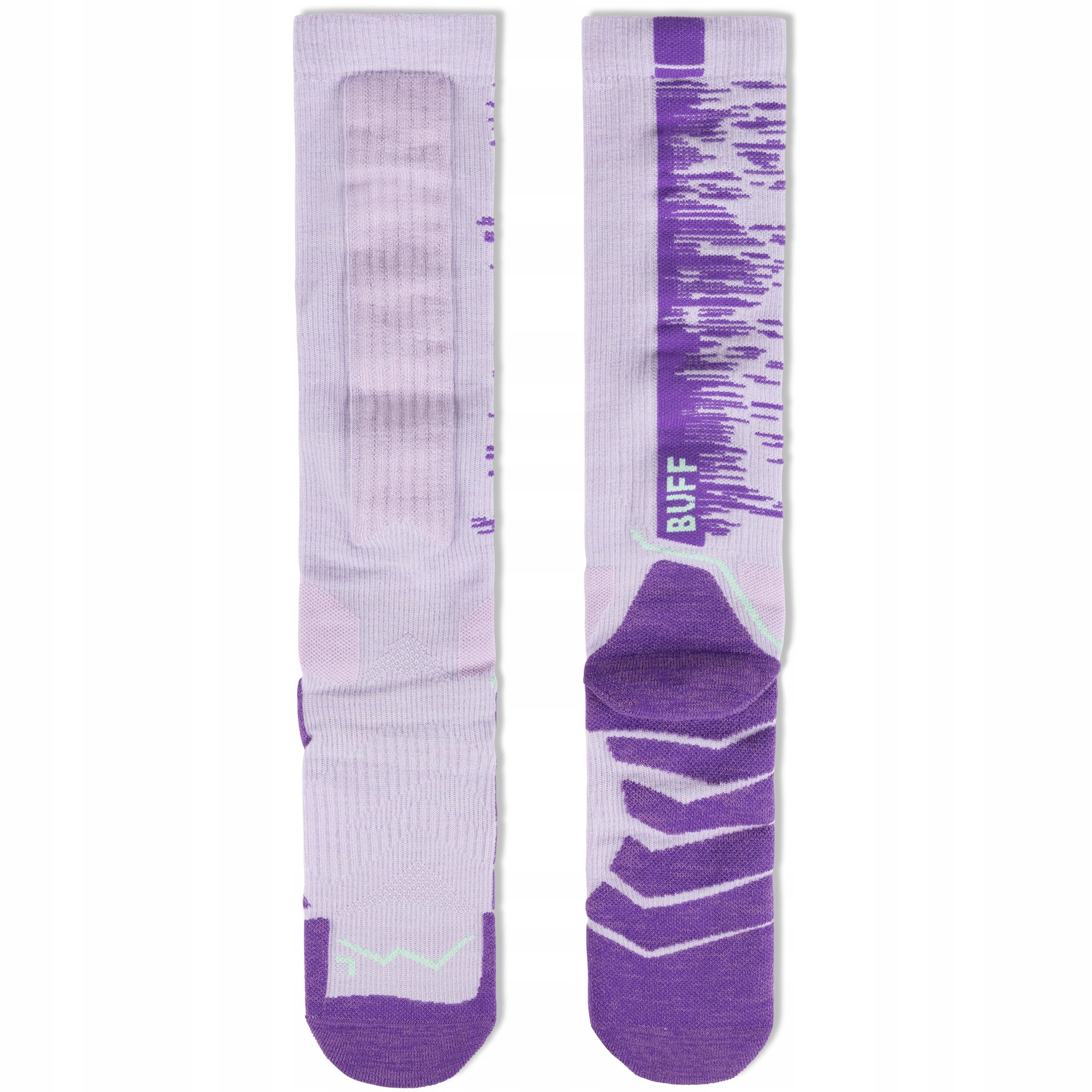 Ponožky Buff s vlnou Merino Over The Calf Lilac Ice vel. 45/47