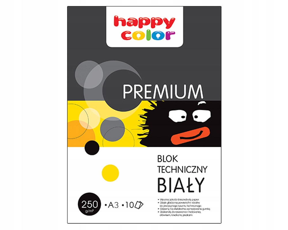 

Blok Technczny A3 Biały 250g Szkolny 10 Kartek Ark