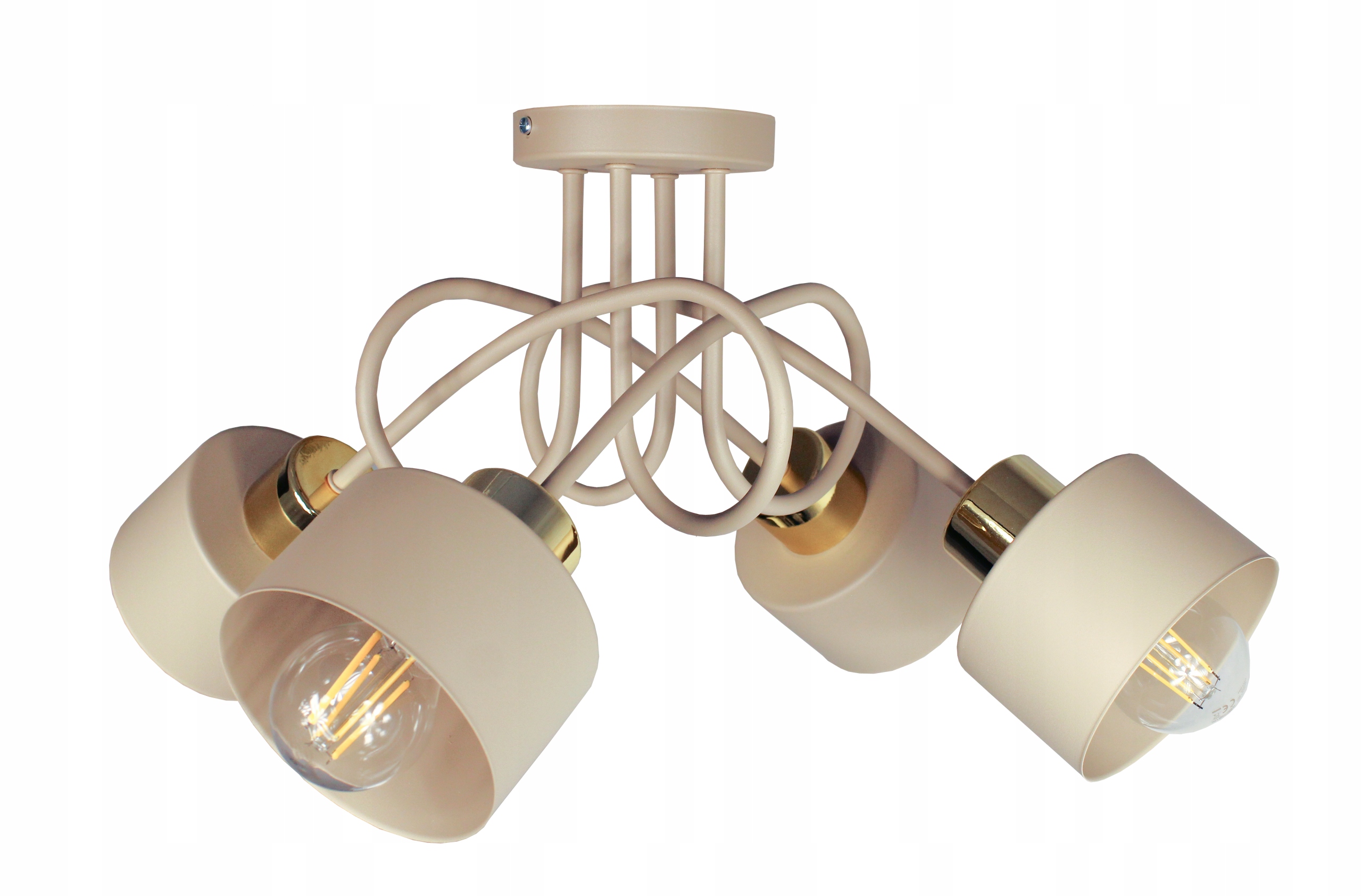 Stropní lampy do obývacího pokoje Edison Loft béžová závěsná lampa stropní lustr