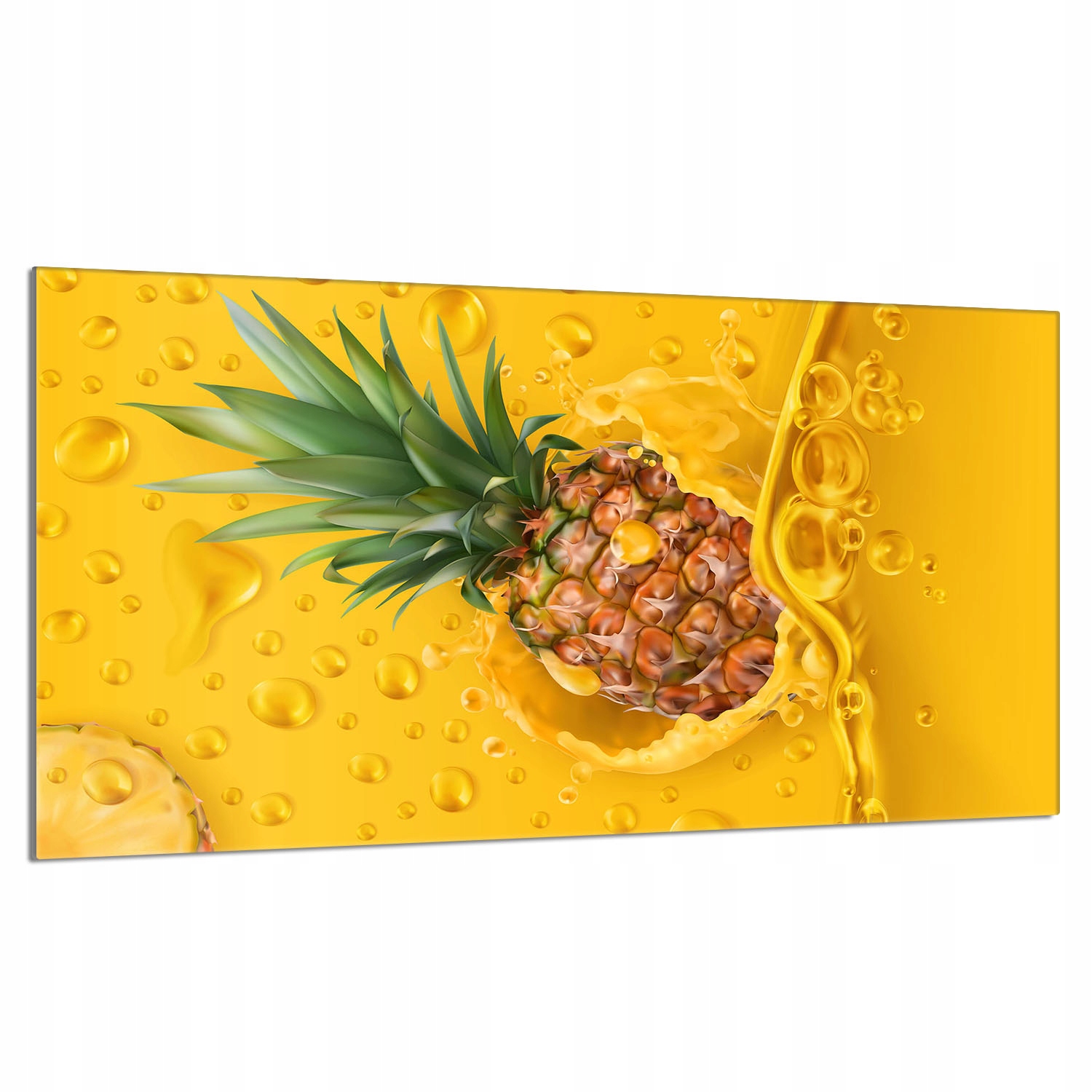 Skleněná ochranná deska na sporák 90x52 Ananas Do Kuchyně